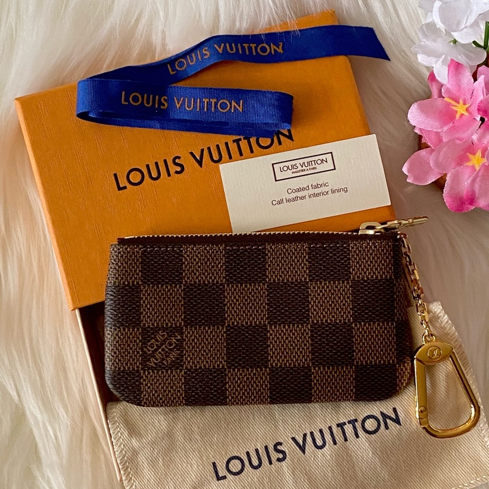 🌸 Louis Vuitton DAMIER EBENE KEY CLES POUCH 🌸